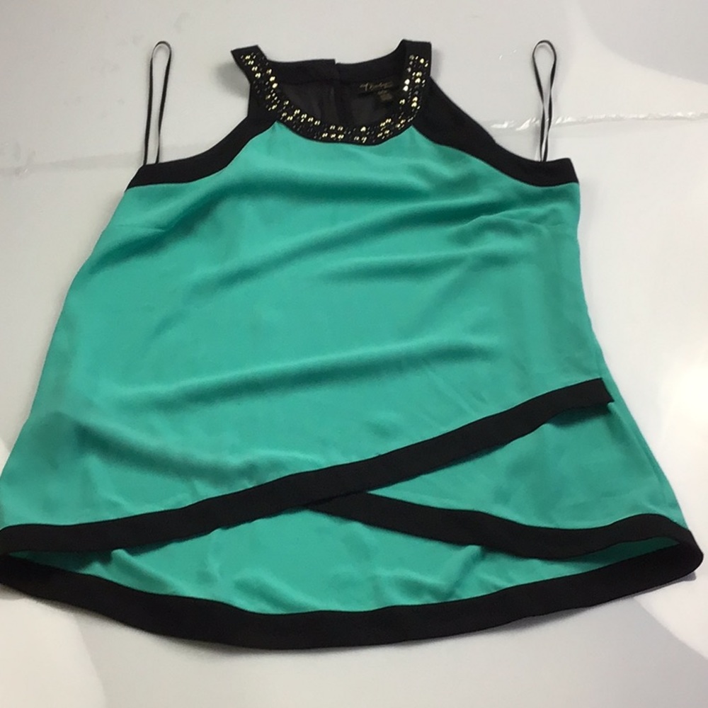 Thalia Sodi kids girls formal dress teal/black size S/CH